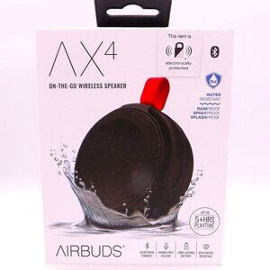 Airbuds On The Go Wireless Speaker Water Resistant New